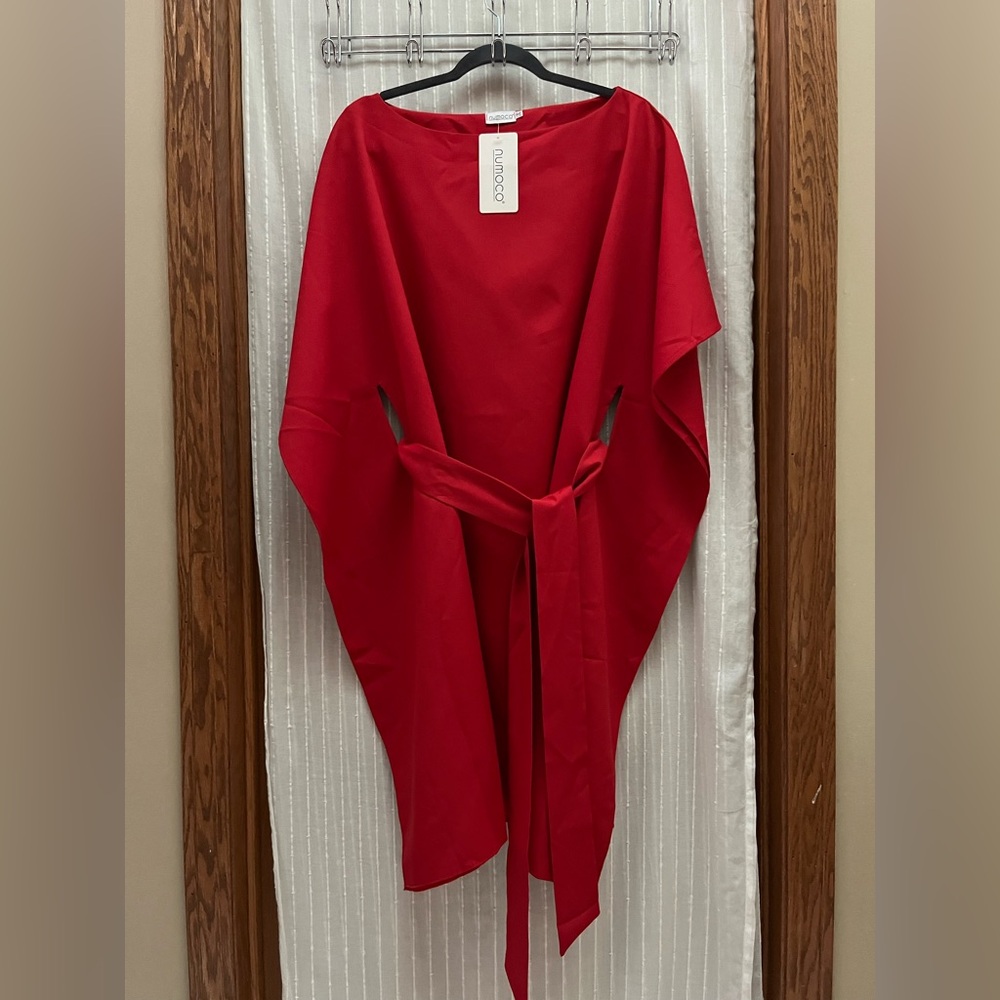 NWT Numoco SOFIA Butterfly Red dress size L/XL